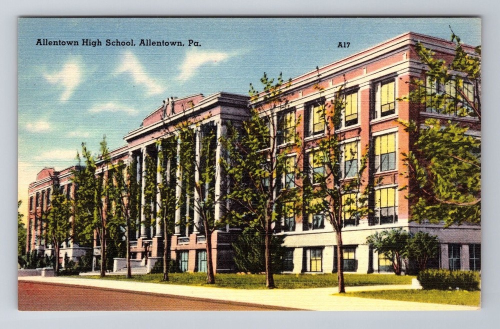 Allentown PA-Pennsylvania, Allentown High School, Antique Vintage Postcard