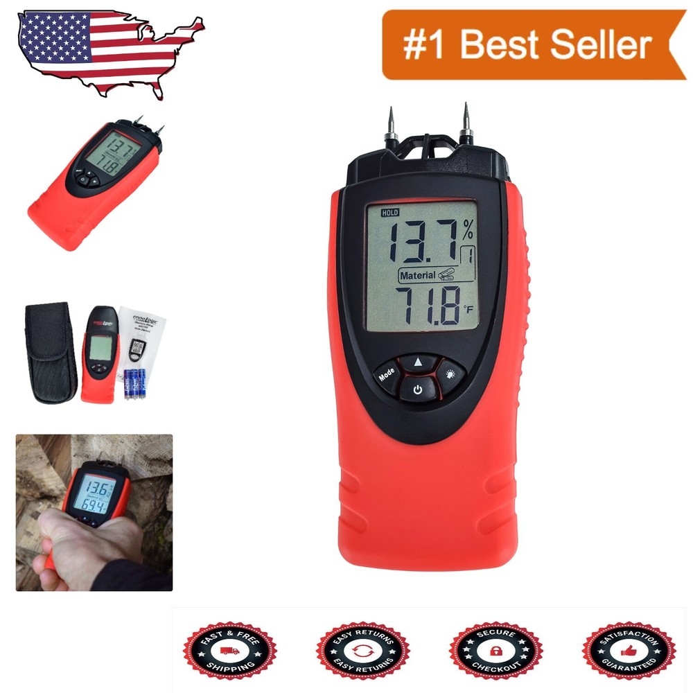 Accurate Handheld Moisture Meter with Backlight for Wood, Drywall, and Cement-image