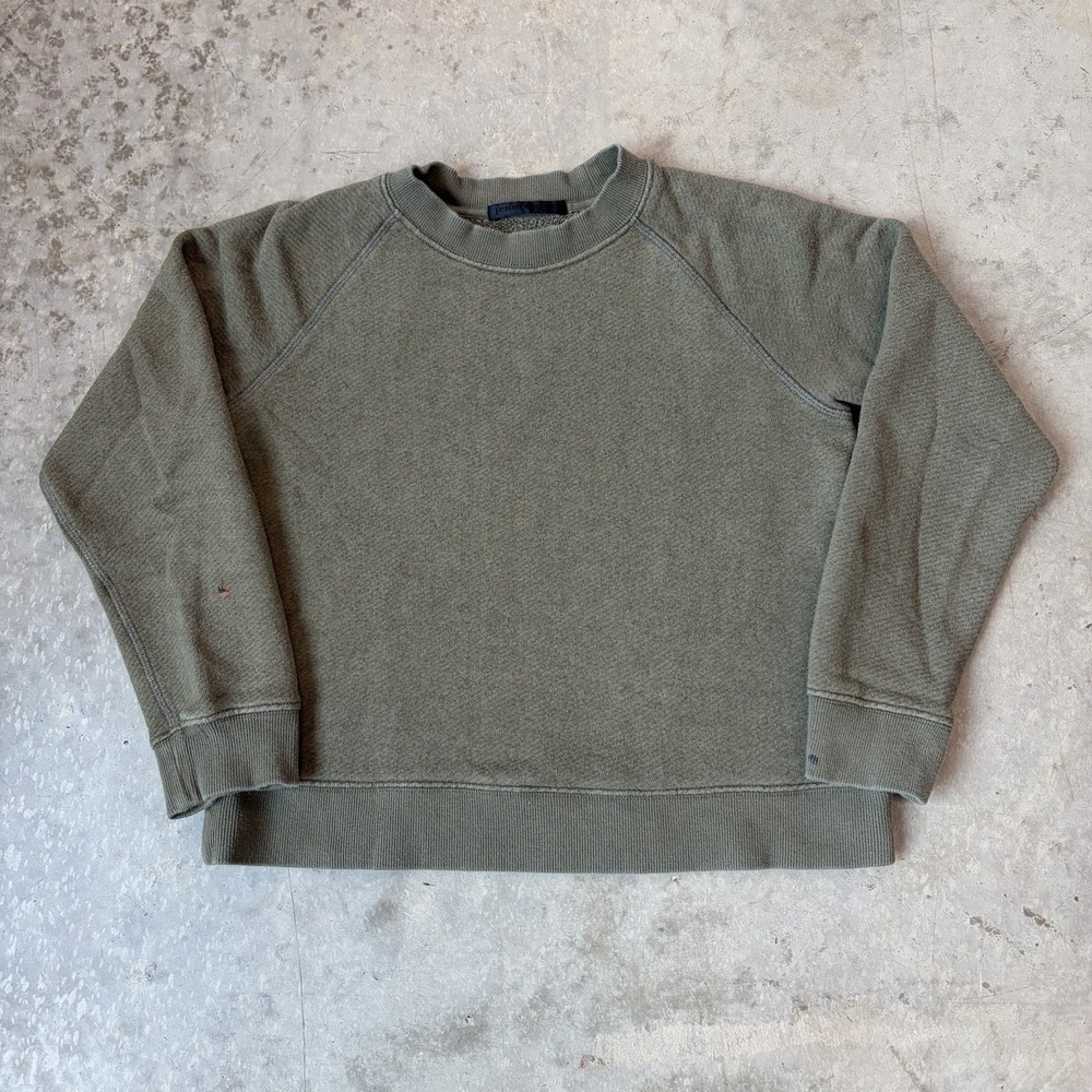 Jenni Kayne Saturday Sweatshirt Crewneck Pullover Fleece Olive Green Women’s XS