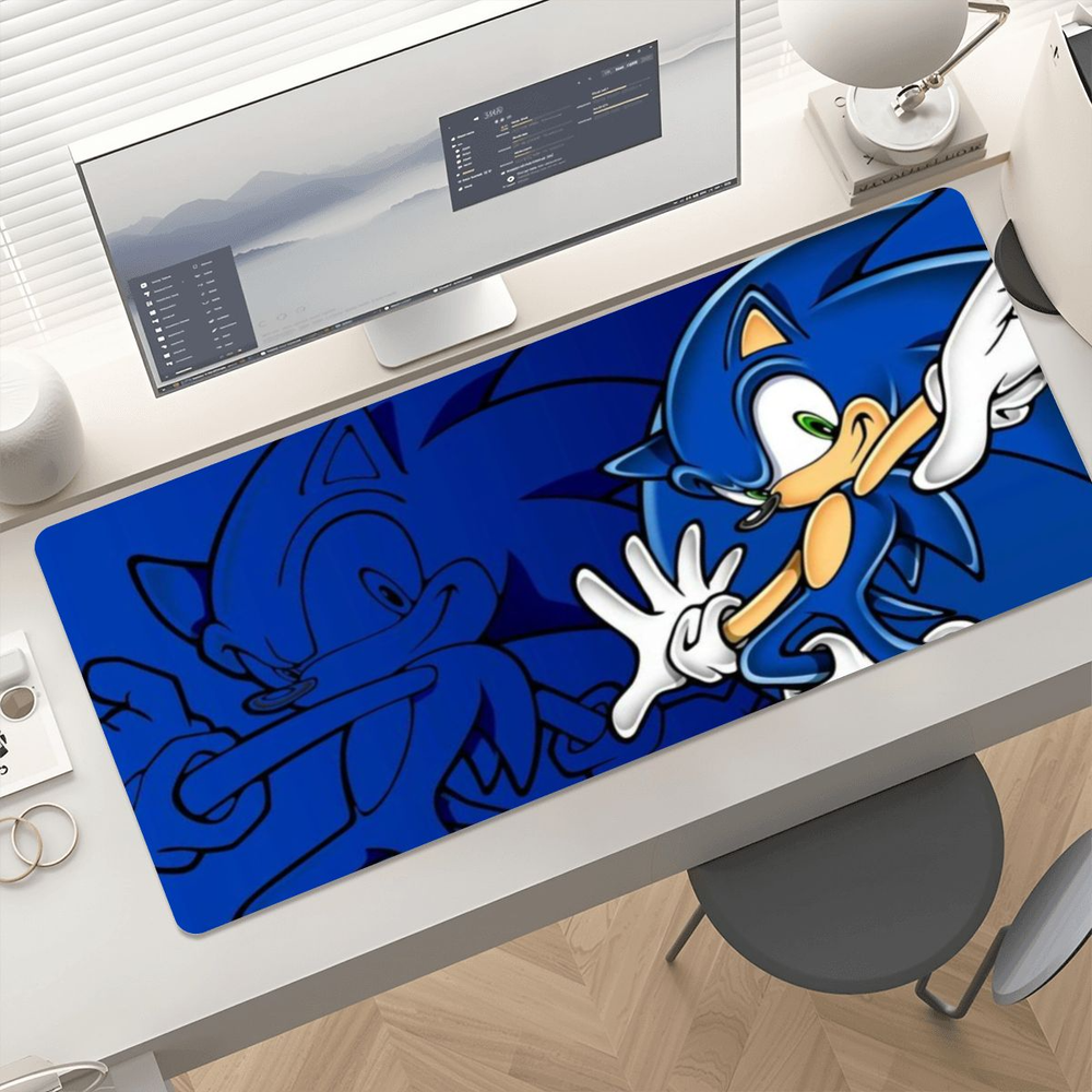 XXL Sonic Gaming Mouse Pad 900x400 Extended Desk Mat Non Slip