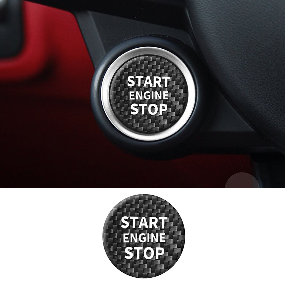 Carbon Fiber Engine Start Stop Button Cover For Alfa Romeo Giulia /Stelvio 2017+