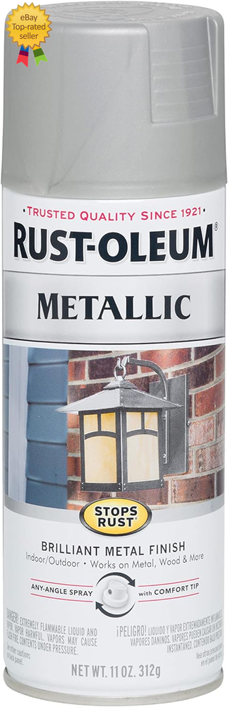 Stops Rust Metallic Spray Paint 11 oz Matte Nickel 7277830