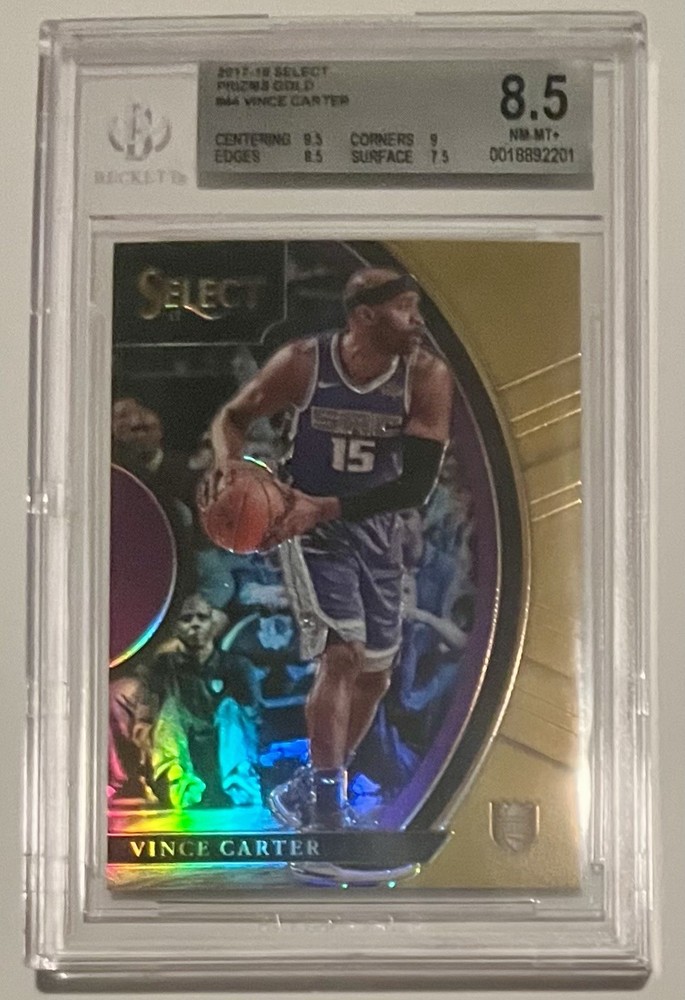 2017-18 Panini Select🔥Vince Carter🔥GOLD /10 BGS 8.5💎