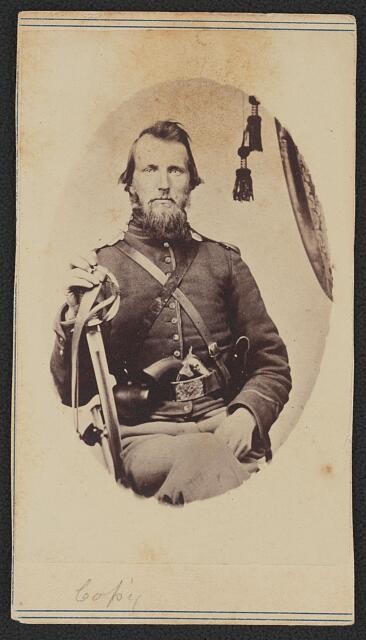Photo:Union Cavalry Soldier Sword Revolver Civil War 1860s Portrait