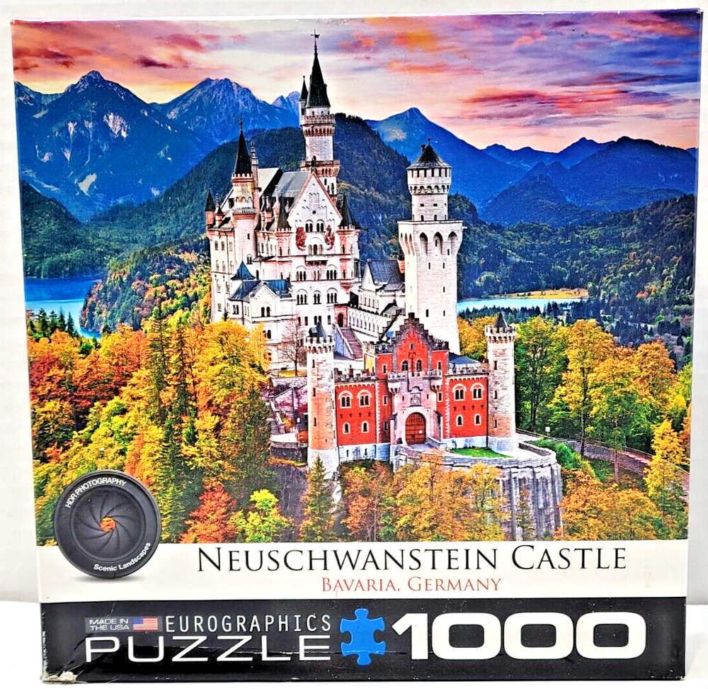 Eurographics 1000 pc Jigsaw Puzzle – Neuschwanstein Castle – 19 1/4” x 26 5/8