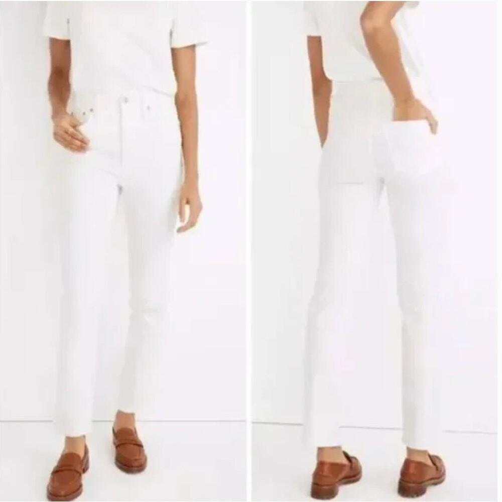 Madewell High-Rise Perfect Vintage Jeans in Tile White - Size 26