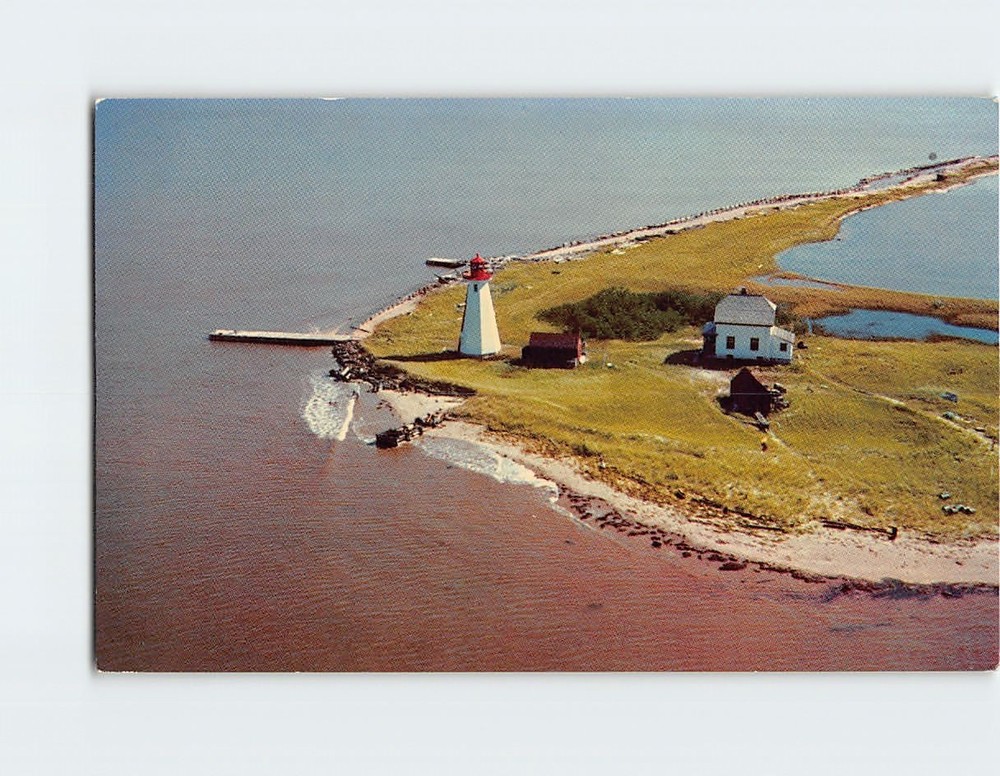 Postcard Aerial View Pictou Lighthouse Nova Scotia Canada