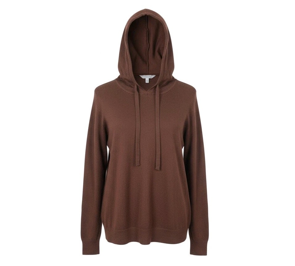 Women's Luxury Cashmere Blend Hoodie Top In Size S New With Tags