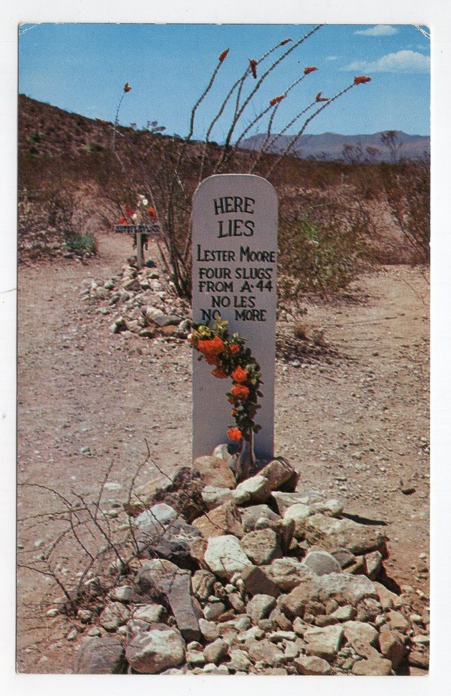 1960s? Chrome - CLOSEOUT - Lester Moore Grave, Boothill - Tombstone, Arizona