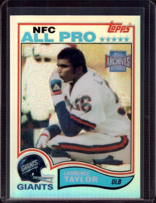LAWRENCE TAYLOR 2001 Topps Archives Reserve #51 Refractor Rookie Reprint