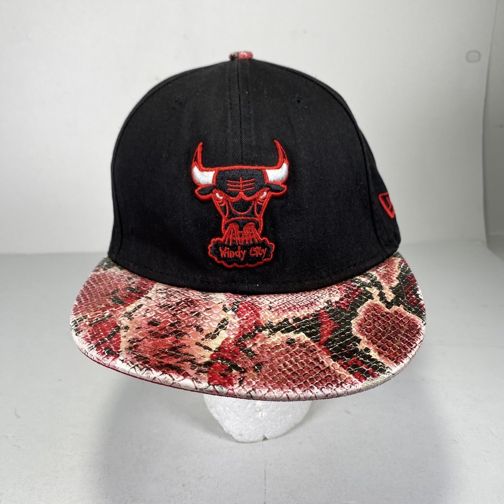 Chicago Bulls New Era 9Fifty SnapBack Hat Cap NBA Basketball Snakeskin Bill Logo