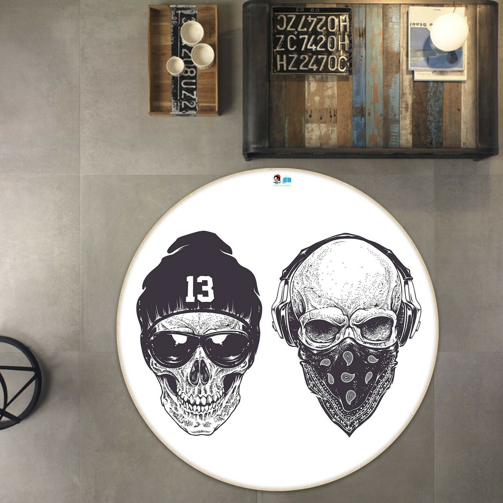 3D Fashion Skull NAO4072 Game Rug Mat Elegant Photo Carpet Mat Fay
