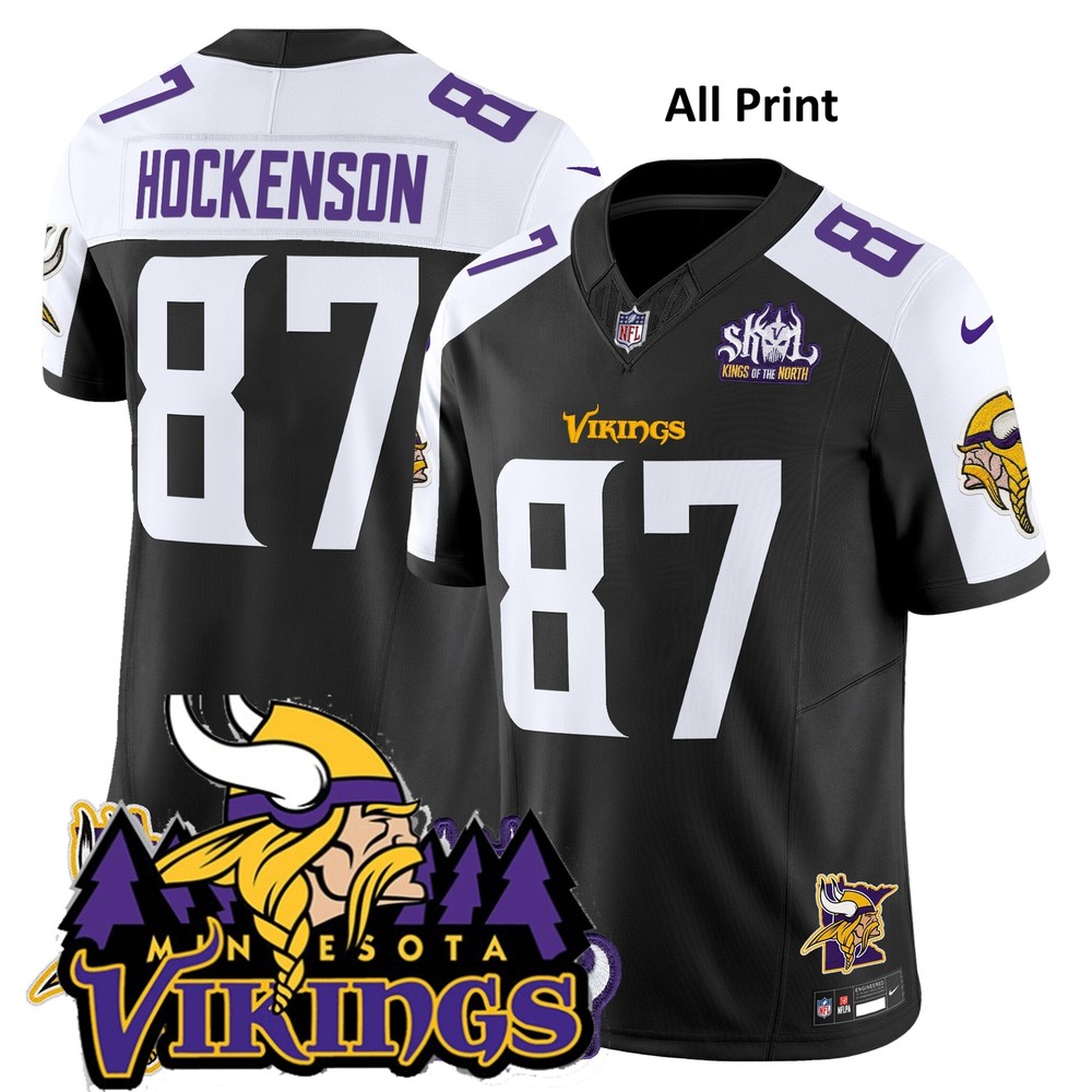 Minnesota Vikings #87 T.J. Hockenson Jersey V3 - Premium All-Print Design