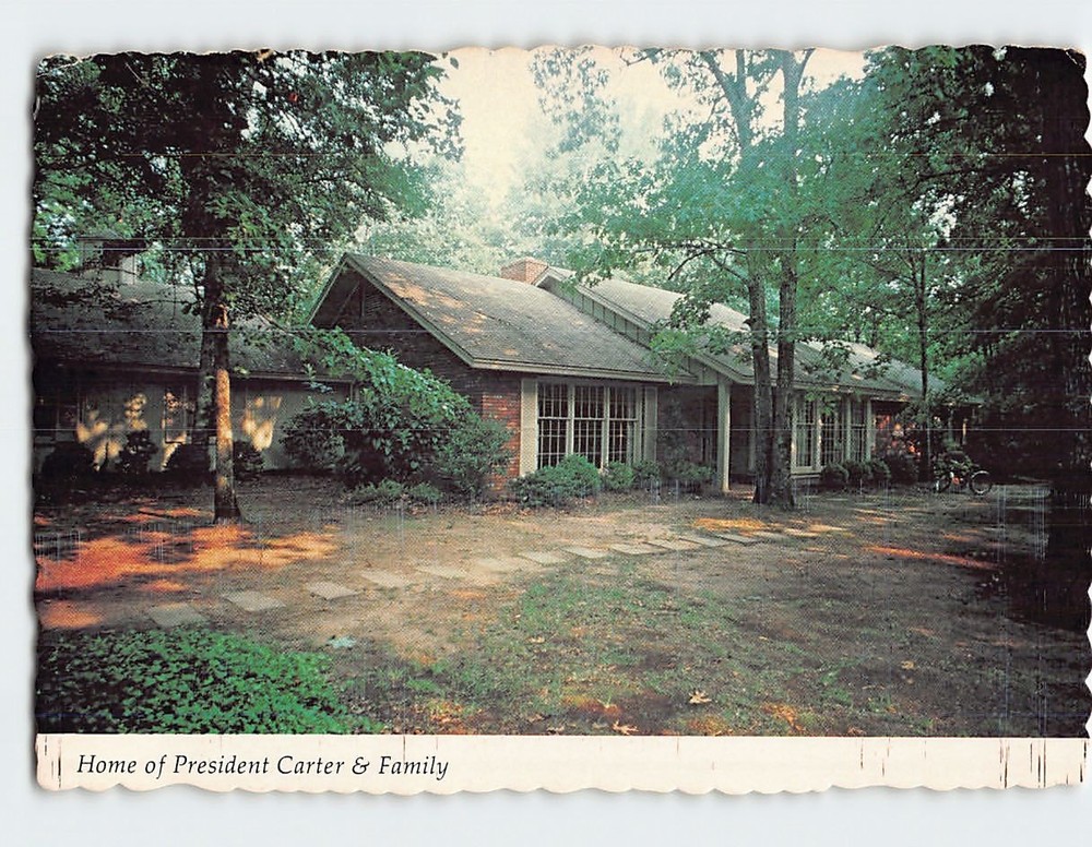 Postcard Home of President Carter & Family Plains Georgia USA