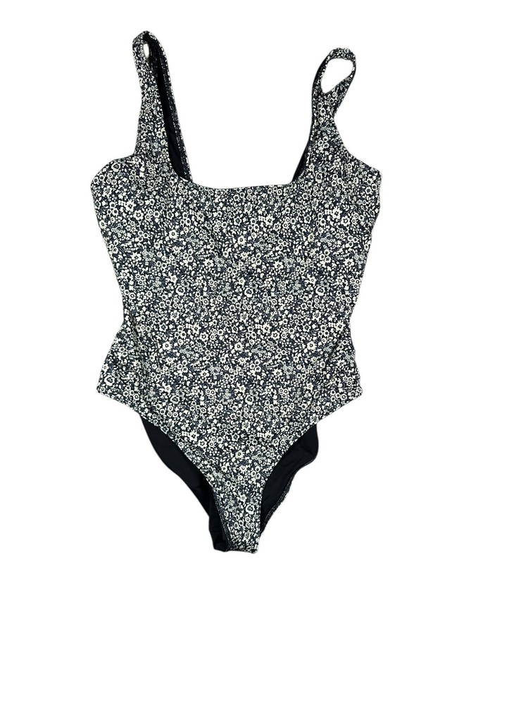 Everlane Square Neck Floral Padded One Piece Swimsuit Large ReNew