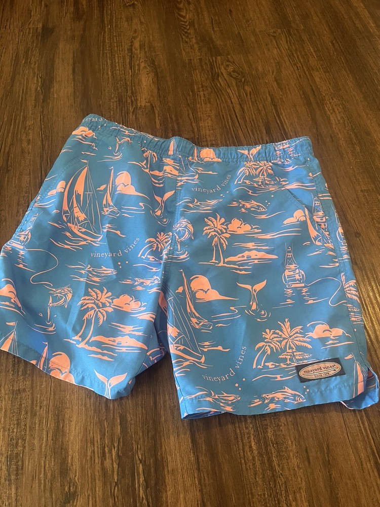 Vineyard Vines Swim Trunks Blue Mens Size XS Peter Millar Chubbies