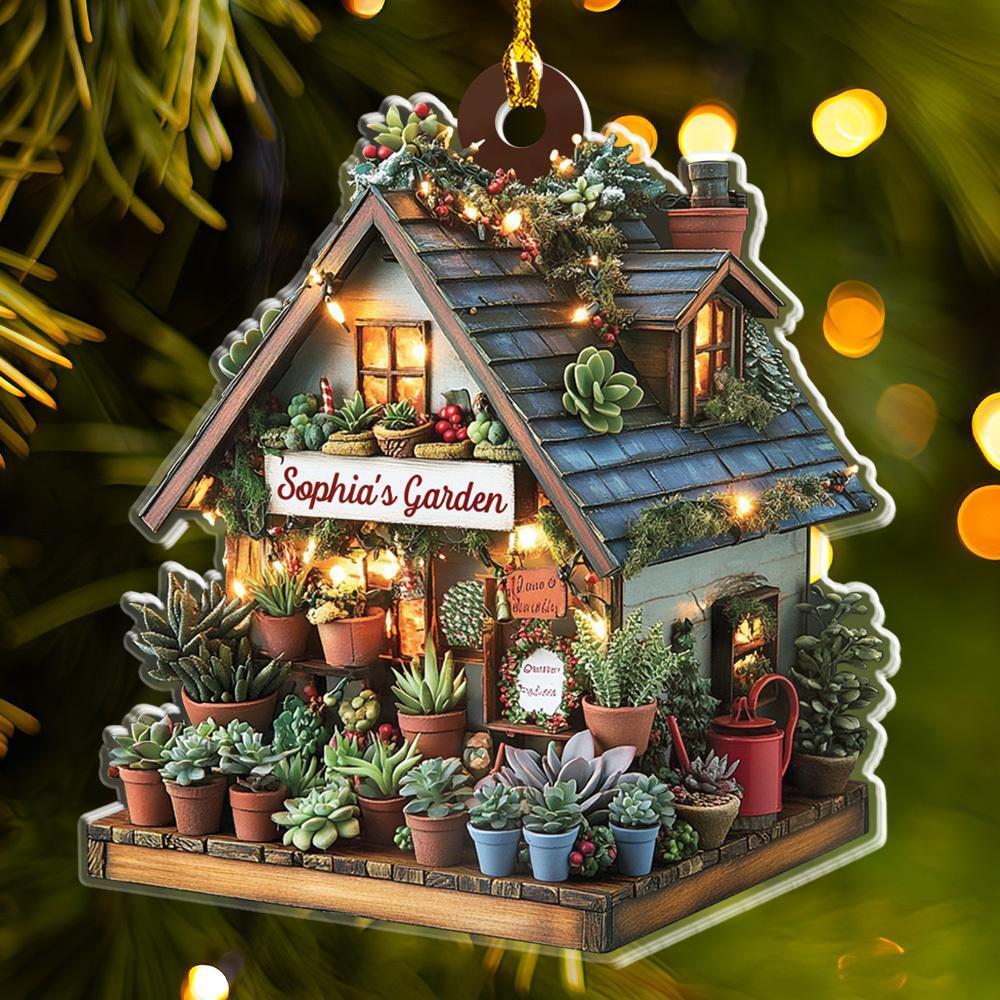 Personalized Garden Ornament  Greenhouse 2d Flat Ornament Not 3d  Plant Ornament