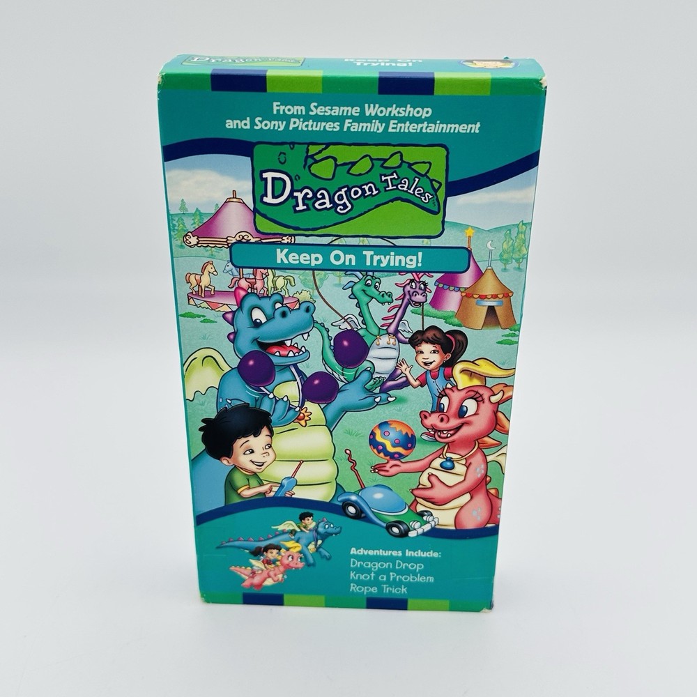 Dragon Tales - Keep On Trying (VHS, 2001) Kids Cartoon Classic PBS