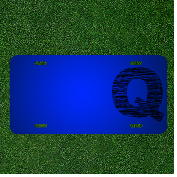 Create a Custom Personalized License Plate with Names Added to Alphabet Letters for a Unique Word Design