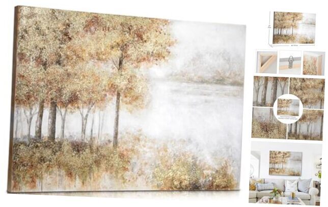 Forest Abstract Wall Art Large Wrapped Canvas Artwork 30