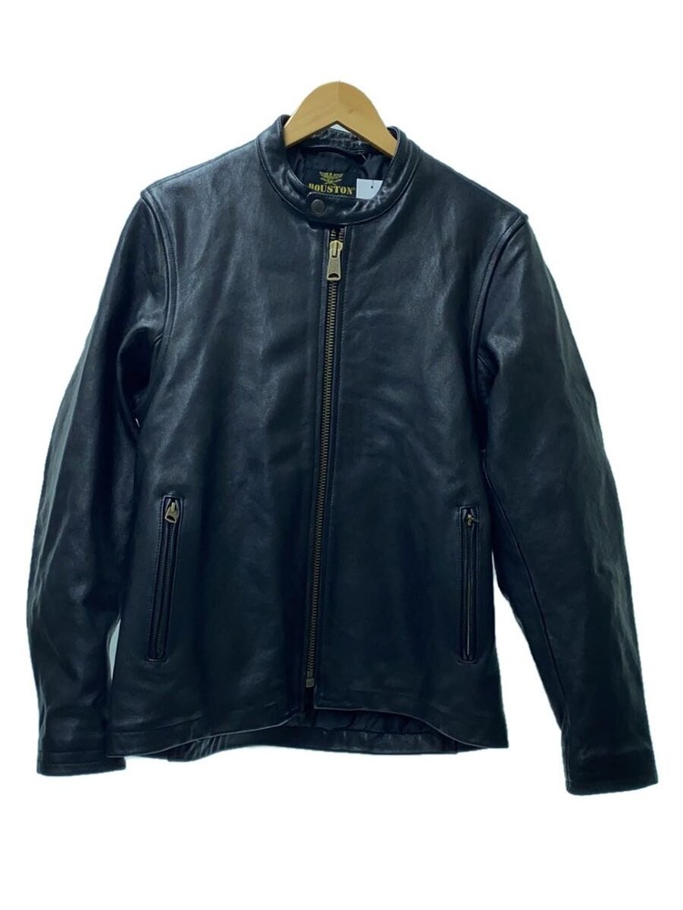Houston Sheepskin Leather Blouson Jacket Black Size L 8181 171
