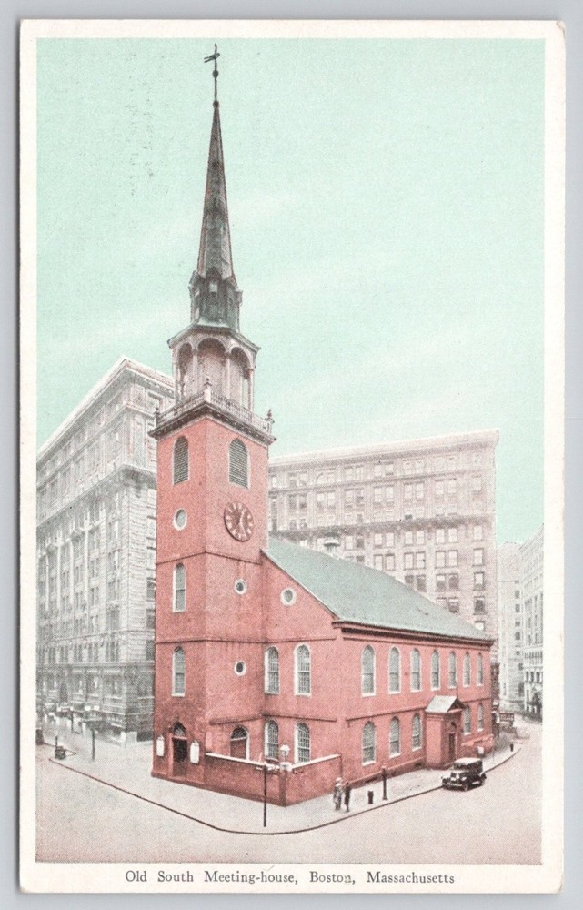 Old South Meeting-house Boston MA Historic Church Vintage Postcard c.1910s