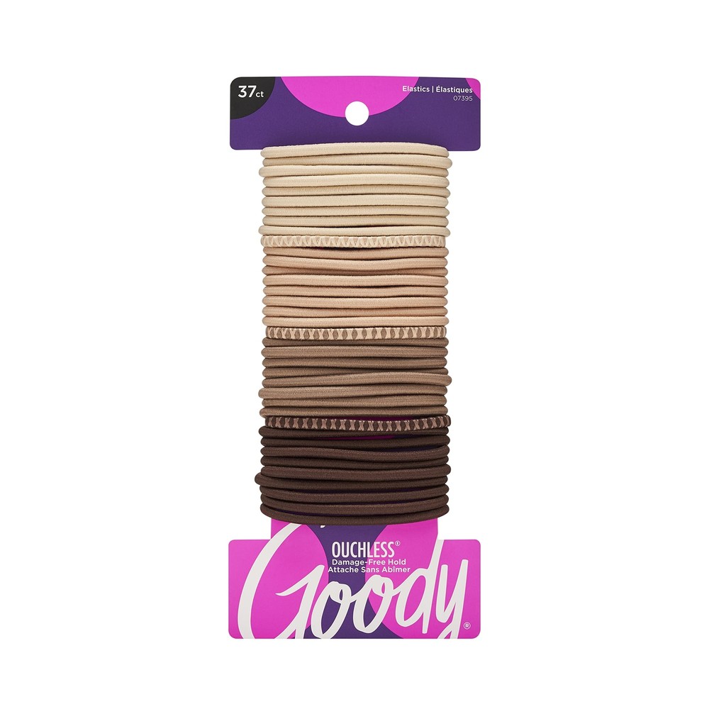 Ouchless Elastic Hair Ties - 37 Ct Blonde 4MM Rubber Bands for Hair Pain-Free...