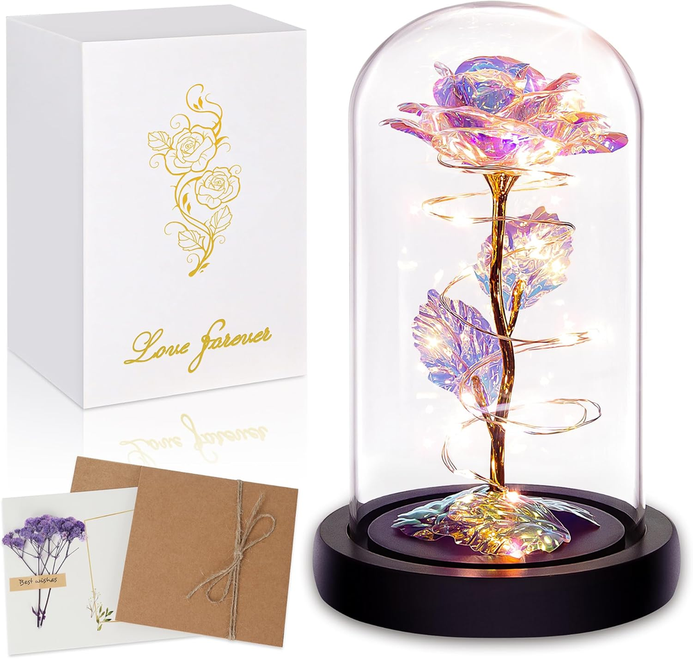 Birthday Gifts for Women,Valentines Day Gifts for Her,Womens Valentines Glass Ro