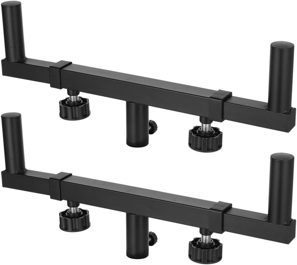 2PCS Dual Speaker Mounts with Pole Mount Bars and Fork Stands for Secure Speaker Installation