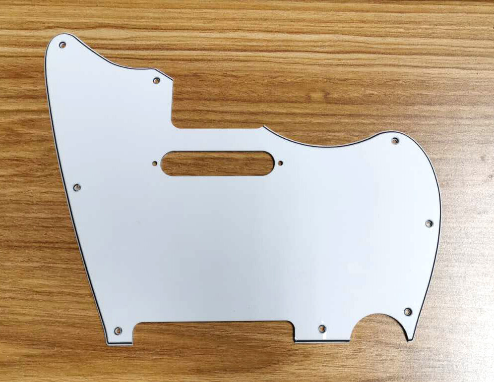 Guitar parts For US Fender Custom Telemaster Guitar pickguard，3Ply White