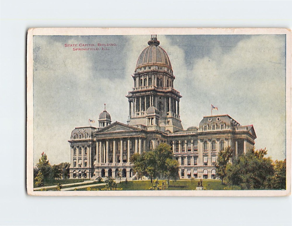 Postcard State Capitol Building Springfield Illinois USA