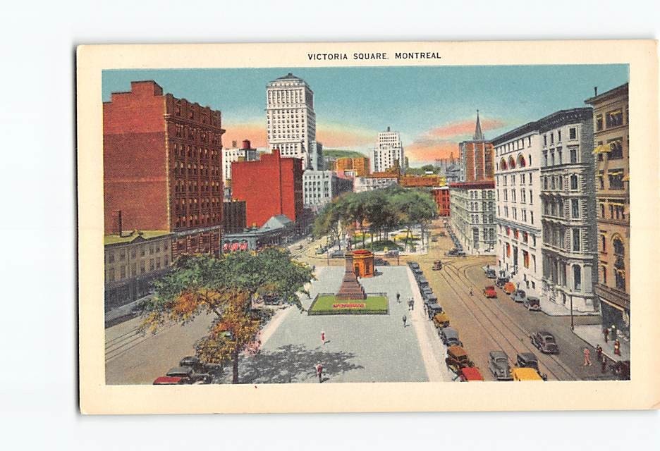Postcard Victoria Square Montreal Quebec Canada