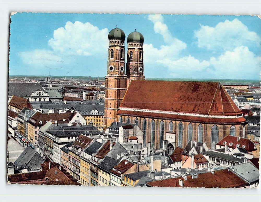 Postcard Church of Our Lady Munich Germany
