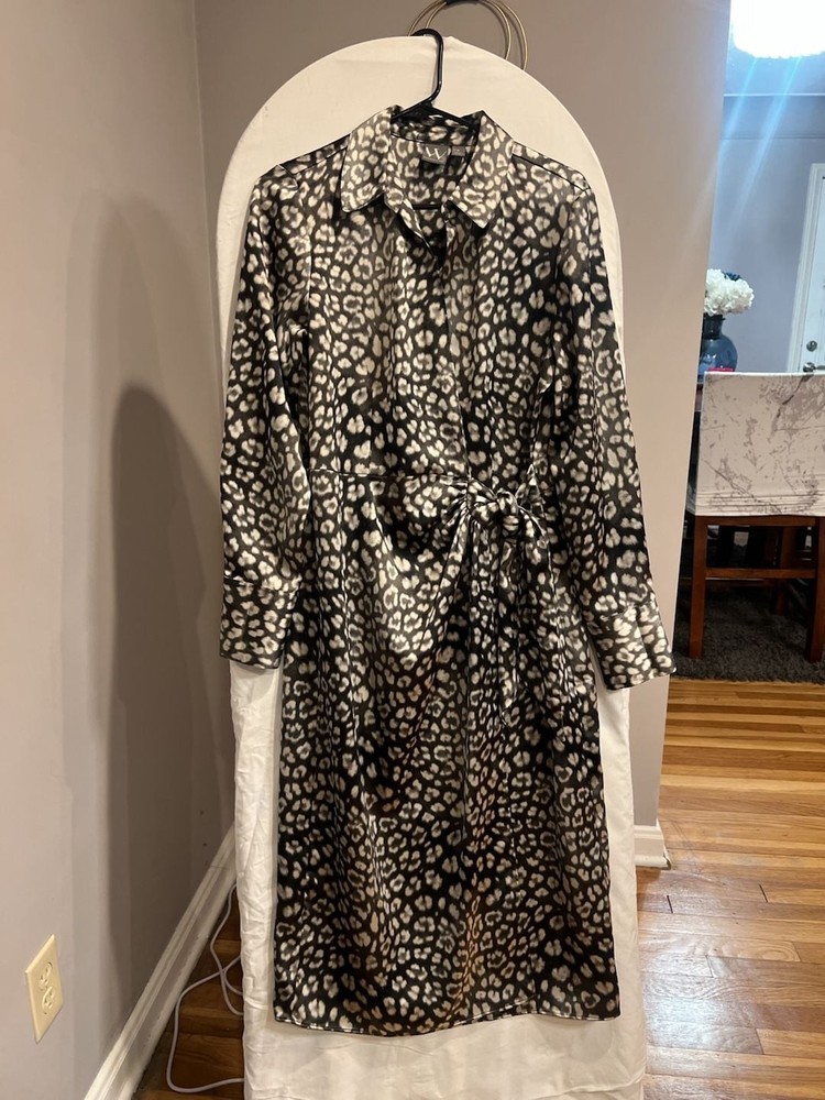 Worthington Wrap Dress Women's Size S Black White