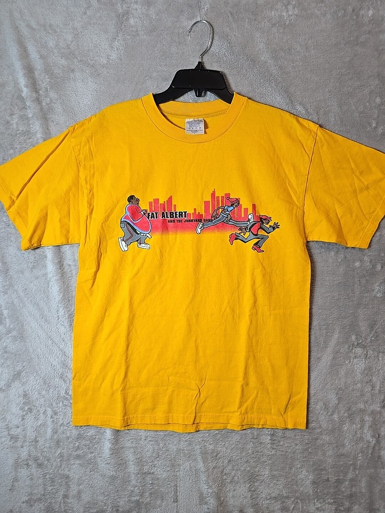 Fat Albert and the Junkyard Gang Mens Yellow T-Shirt Size Large