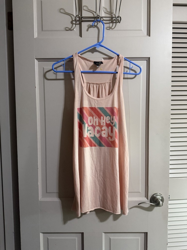 Women’s Katydid Racer Back Tank Top Oh Hey Vacay NWT Size 2XL