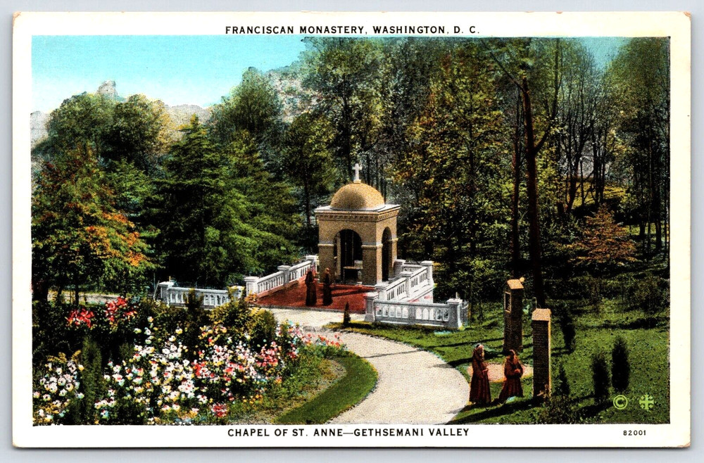 Old Vintage Postcard Franciscan Monastery Chapel Of St. Anne Washington, D.C.