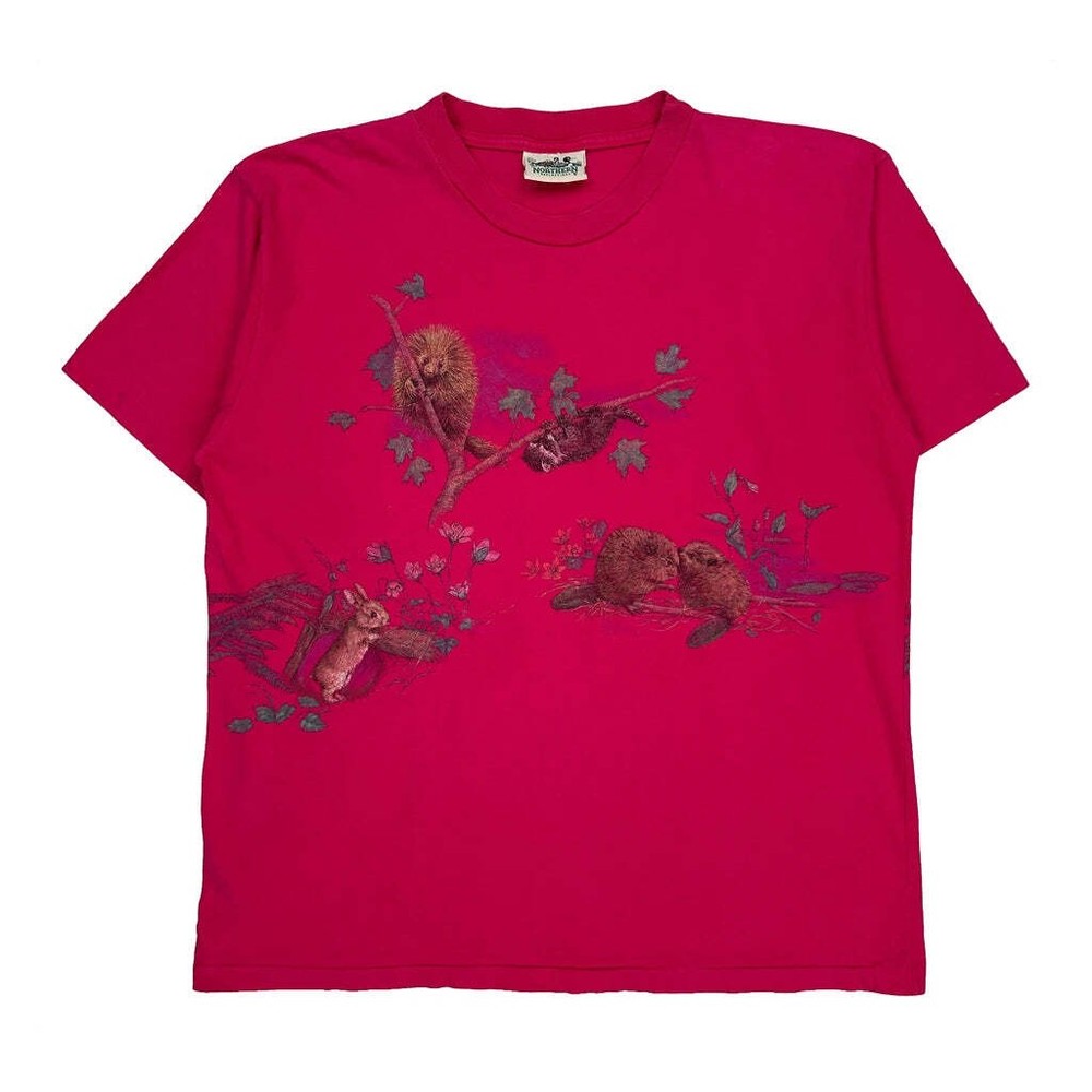 Northern Reflections T-Shirt - No Size Red Cotton