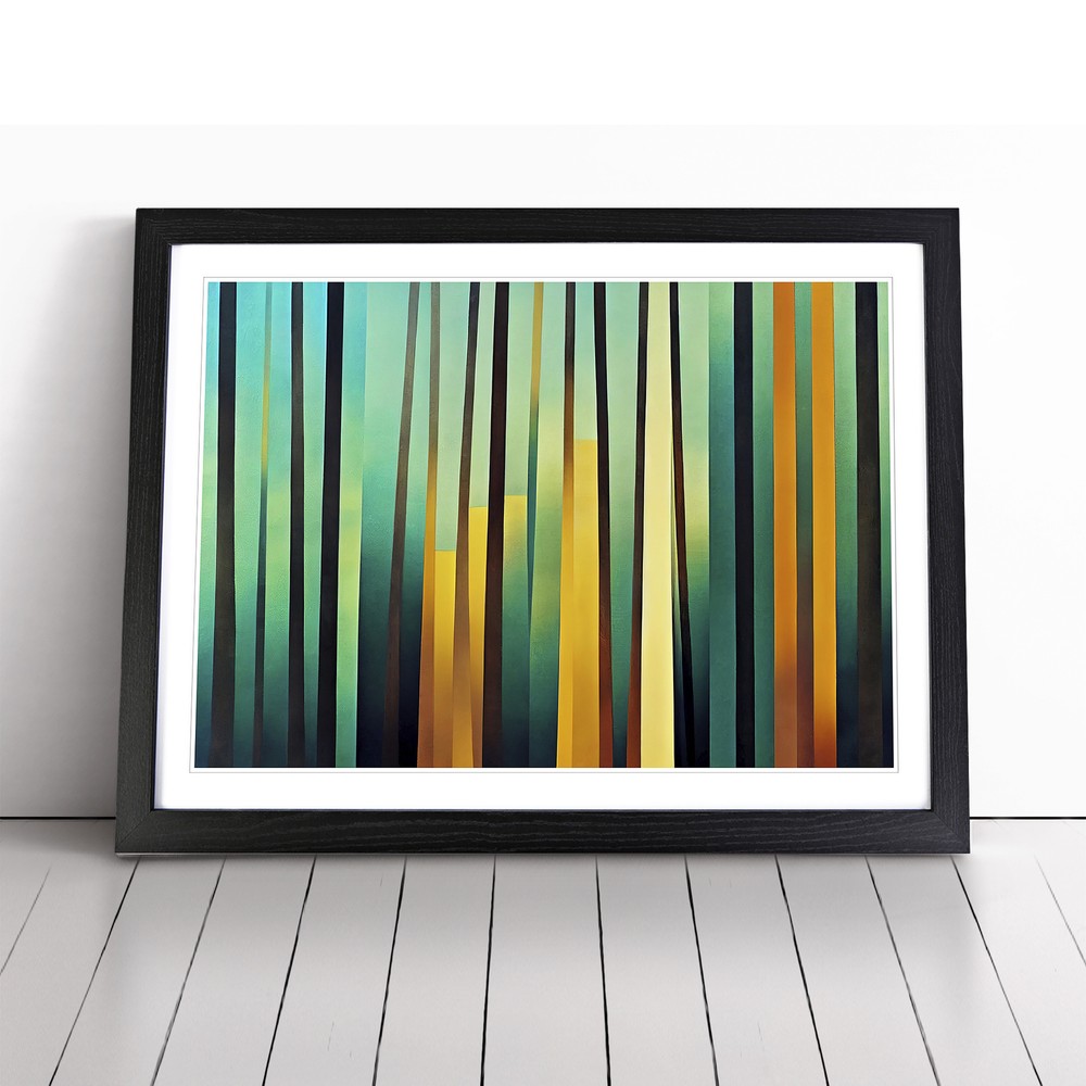 A Vivid Abstract Forest Wall Art Print Framed Canvas Picture Poster Decor-image