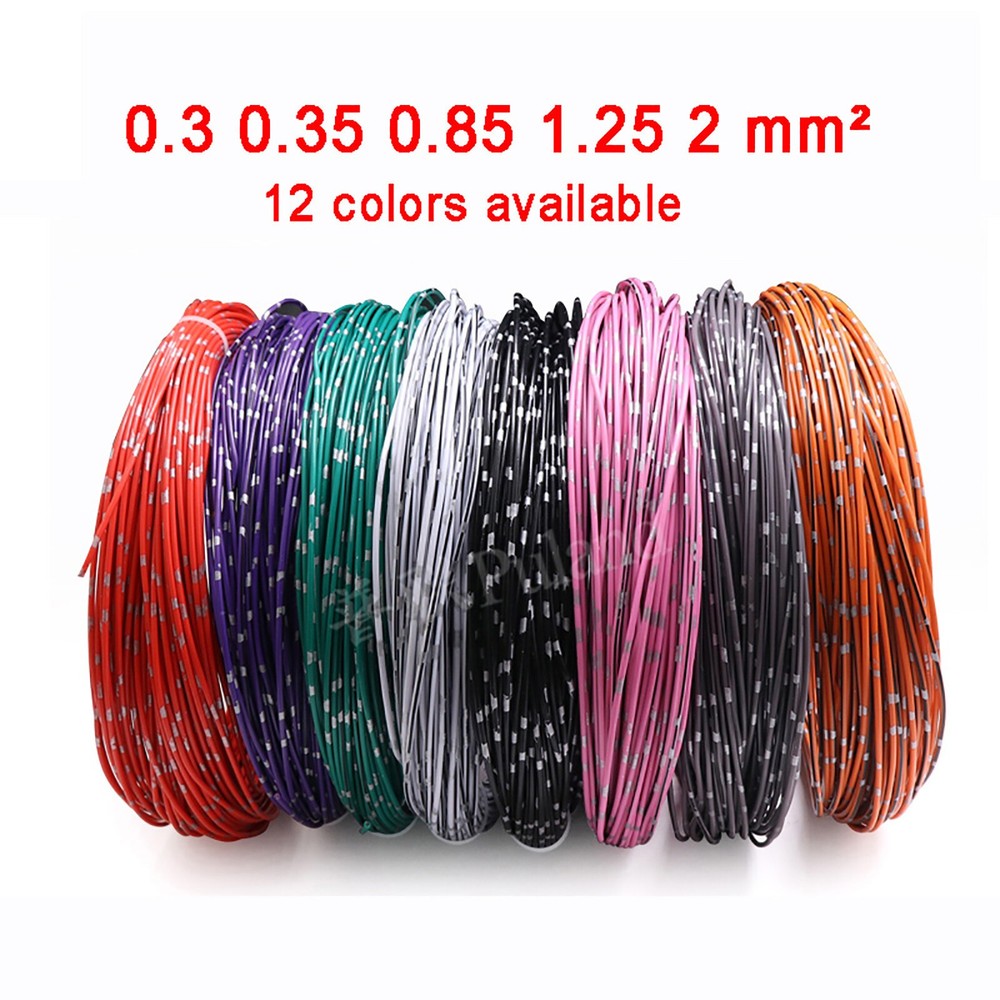 Automotive Thin Wall Cable 0.3-2mm² Car Wiring Auto Modification Electrical Wire
