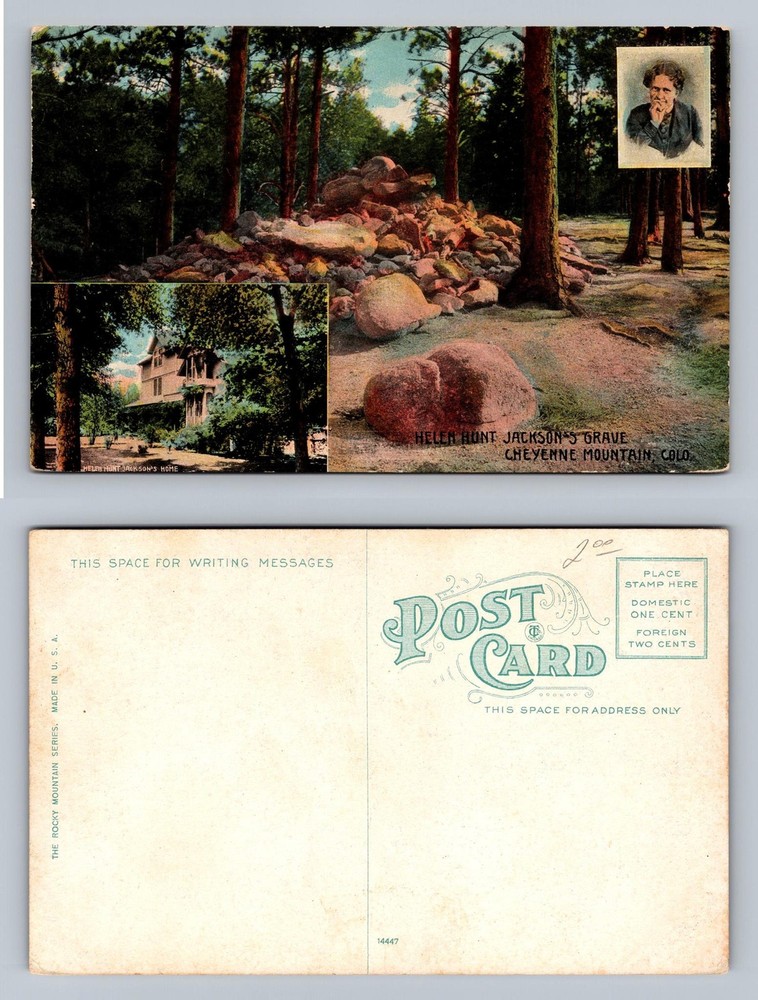 Helen Hunt Grave Scene, Cheyenne CO-Colorado, PC View Vintage Postcard