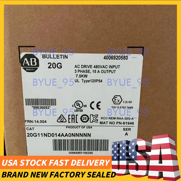 Allen‑Bradley 20G11ND014AA0NNNNN PowerFlex 755 VFD 10HP ND 480V 3‑Phase