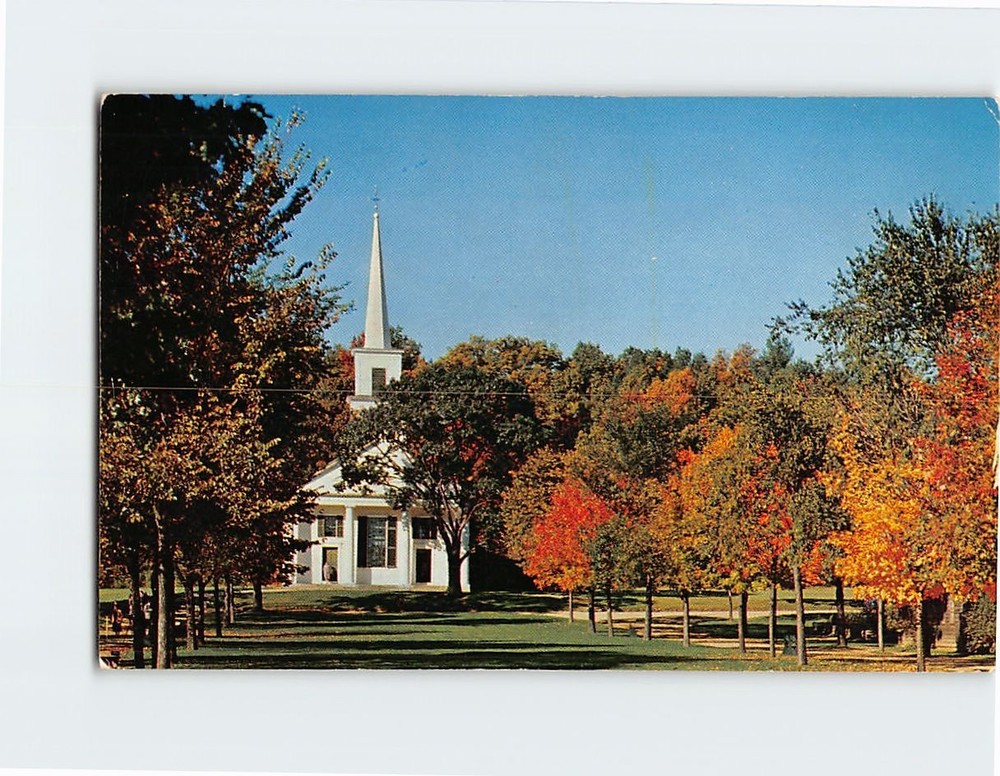 Postcard Meeting House Old Sturbridge Village Massachusetts USA