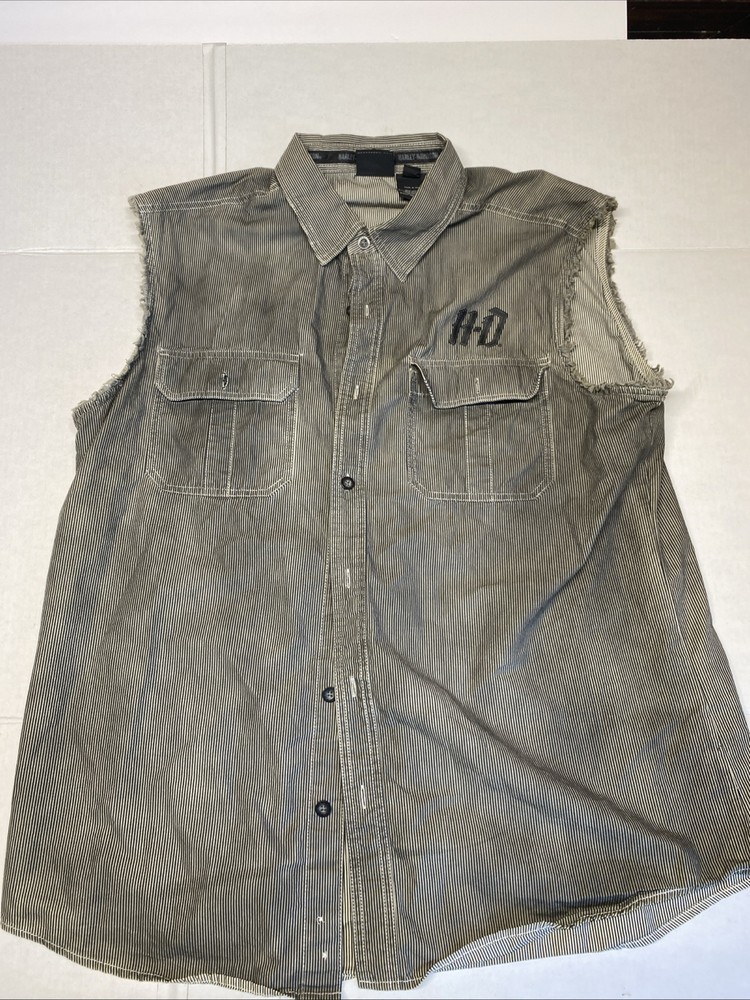 harley davidson Sleeveless button up shirt xl