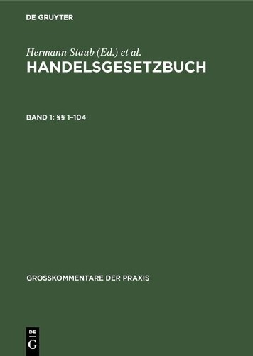 §§ 1-104 (Hardback) Großkommentare Der Praxis