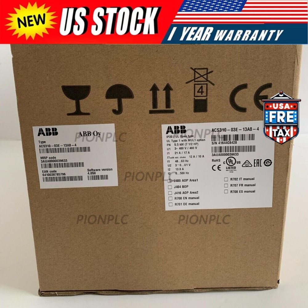 ABB ACS310-03E-13A8-4 Inverter Drive New in Box Fast Shipping 1pcs US Free TAX