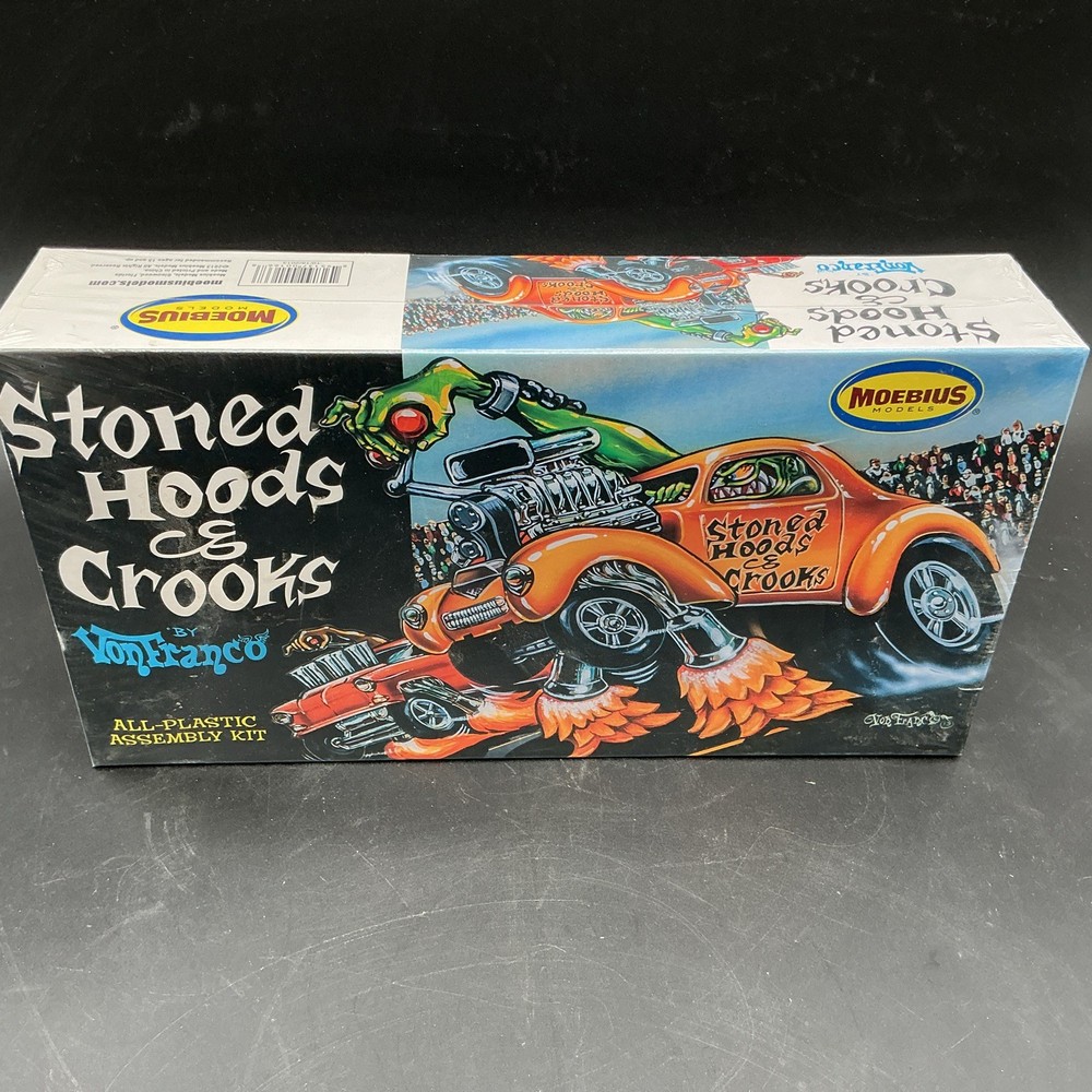 Stoned Hoods & Crooks Drag Car Moebius Models 1:25 Scale Plastic Model Car Kit