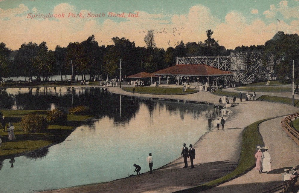 South Bend IN Indiana  lot of 9 1900s postcards incl. Springbrook Amusement Park