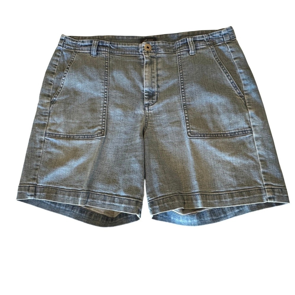 J Jill Denim Chambray Shorts Size 12 Blue 6