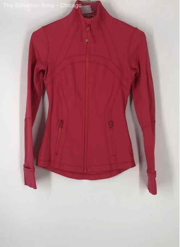 Lululemon Womens Pink Long Sleeve Full-Zip Activewear Jacket Size 4
